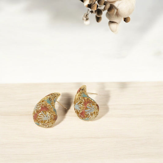 Intricate Filigree Teardrop Earrings