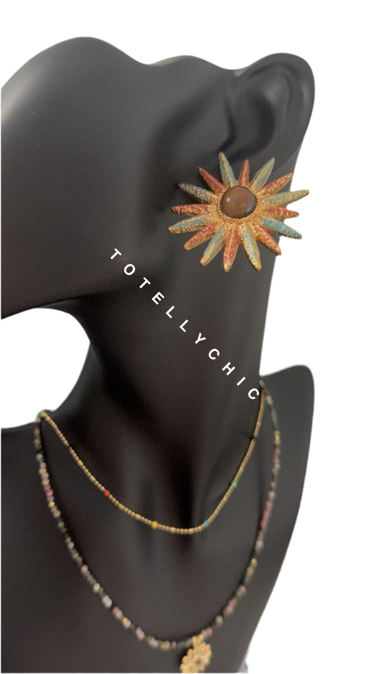 Sol Tiger eye earrings