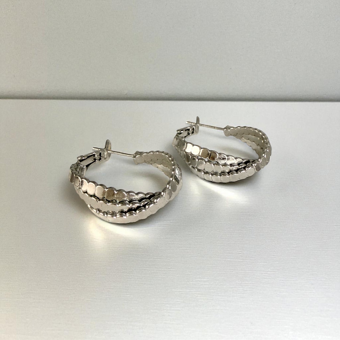 Triple Hoops Twist  Earrings
