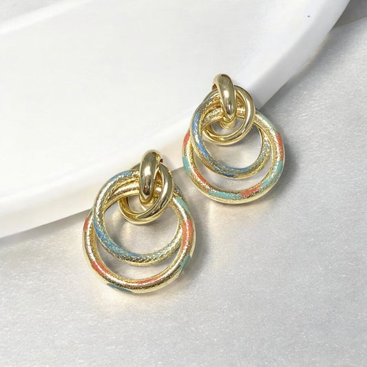 Multi Hoop Door Knocker Earrings