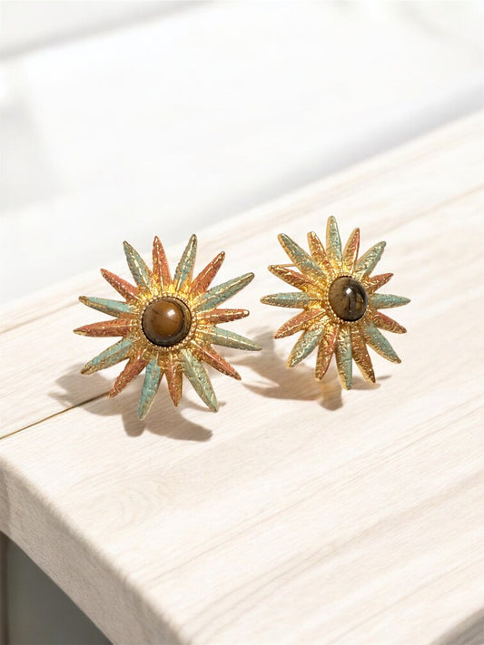 Sol Tiger eye earrings