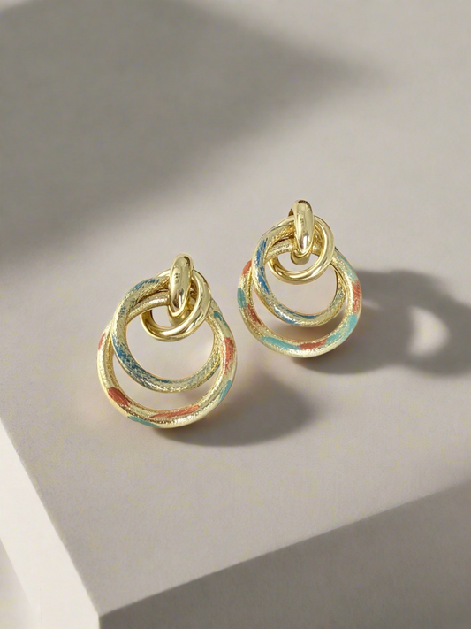 Multi Hoop Door Knocker Earrings
