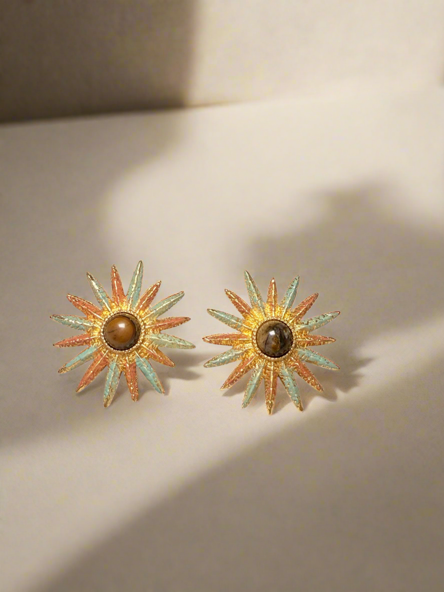 Sol Tiger eye earrings